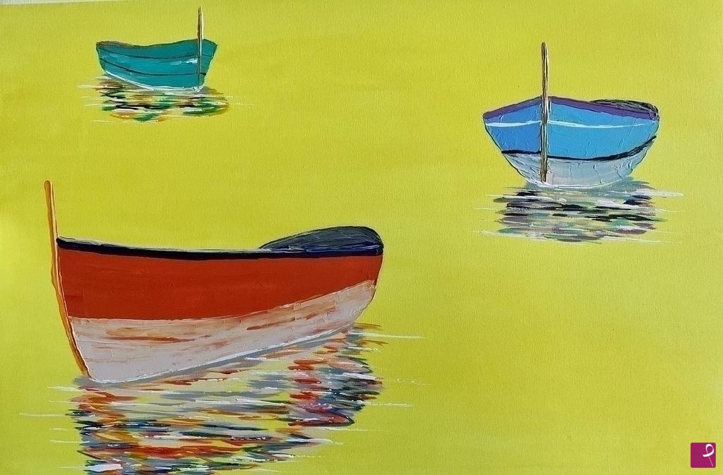 quadri in vendita online - Mare giallo