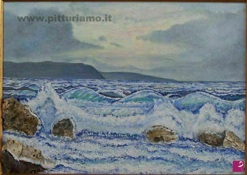 quadri in vendita online - mare in burrasca