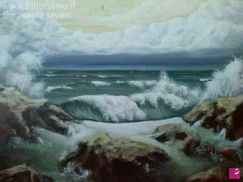 quadri in vendita online - mare in burrasca