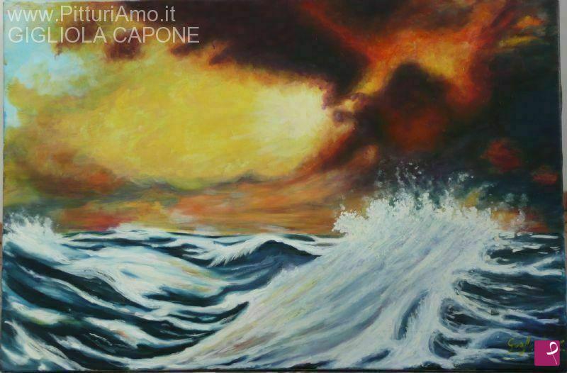 quadri in vendita online - Mare in tempesta