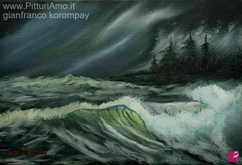 quadri in vendita online - Mare Notturno