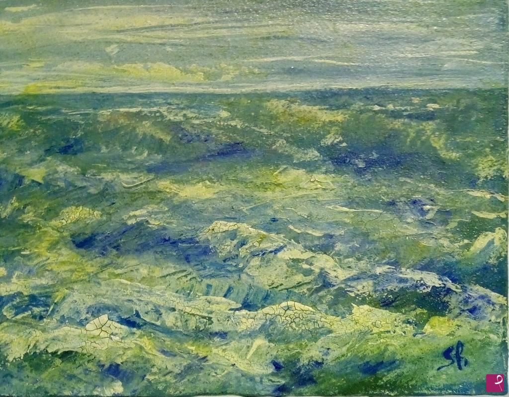 quadri in vendita online - Mare verde