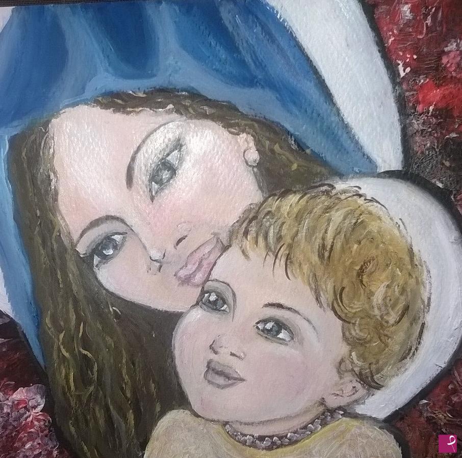 quadri in vendita online - Maria e Gesù Bambino