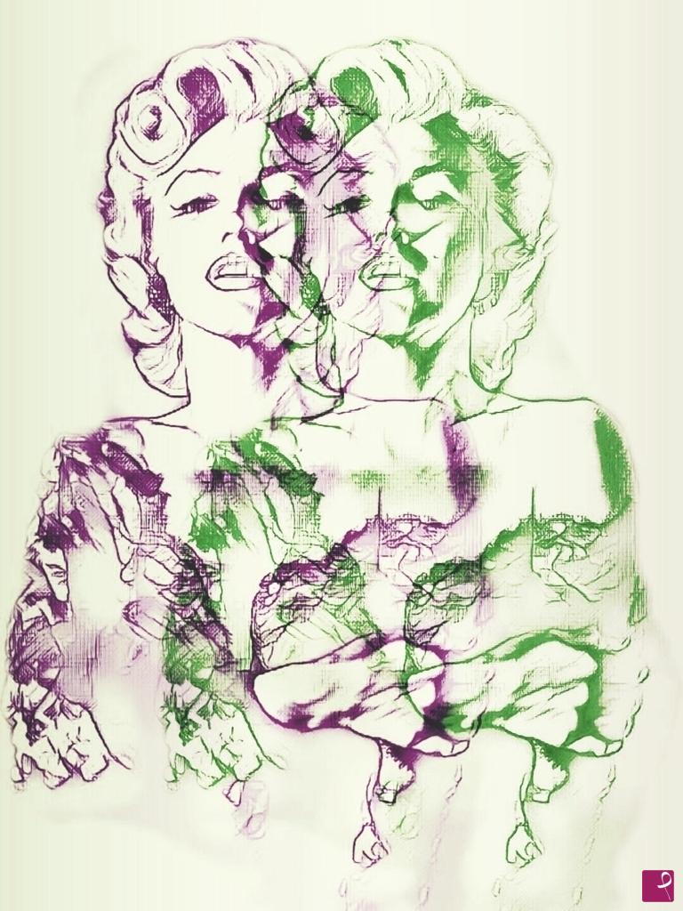quadri in vendita online - Marilyn Monroe double soul
