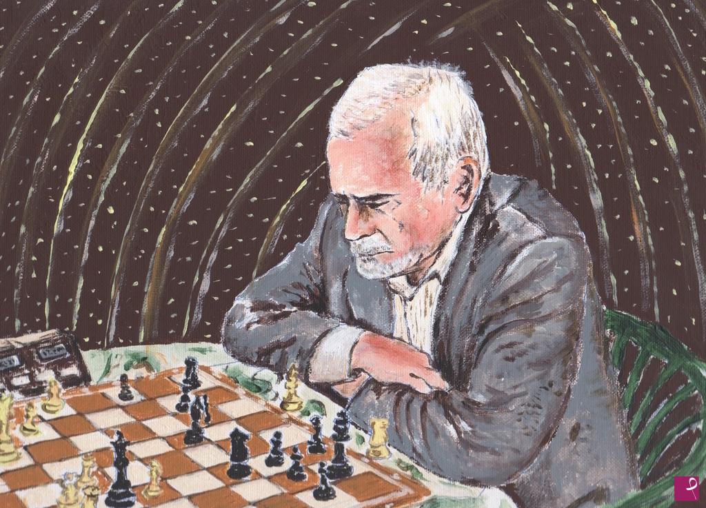 quadri in vendita online - Mario Mario, scacchista temerario