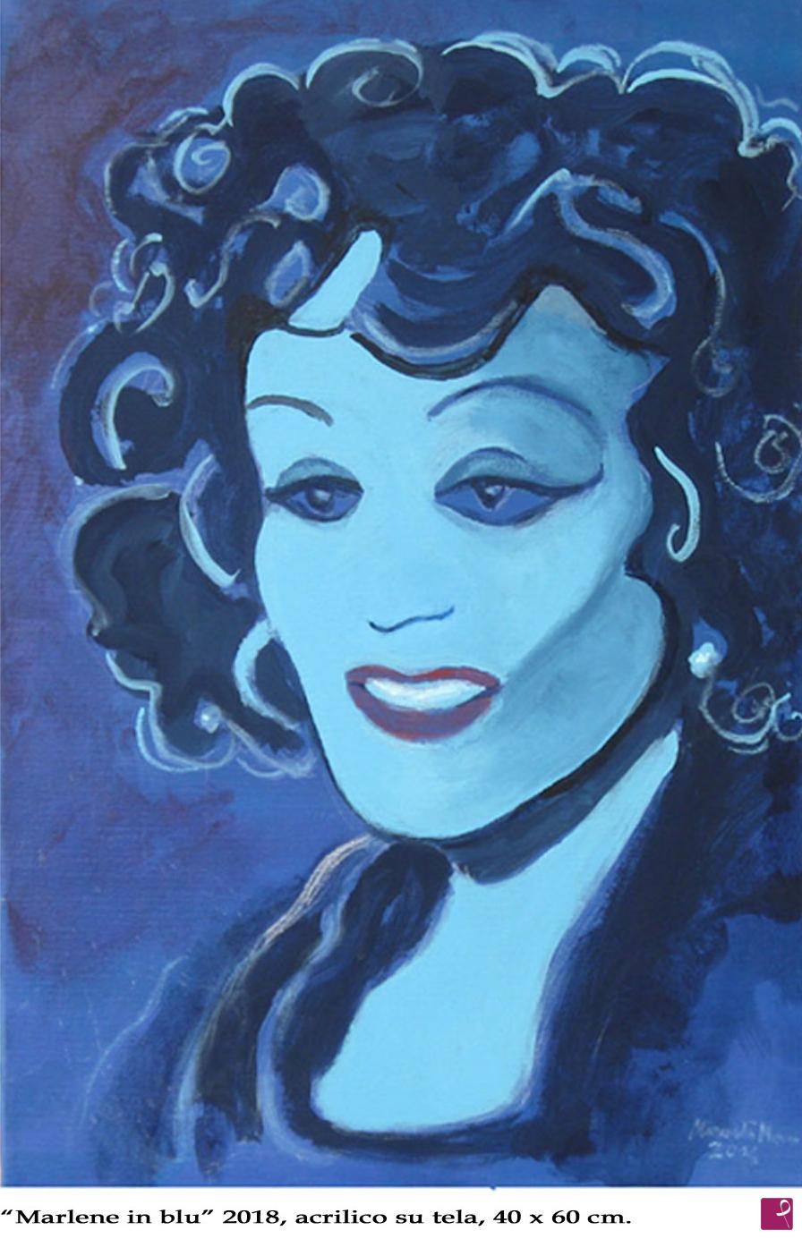 quadri in vendita online - Marlene in blu.