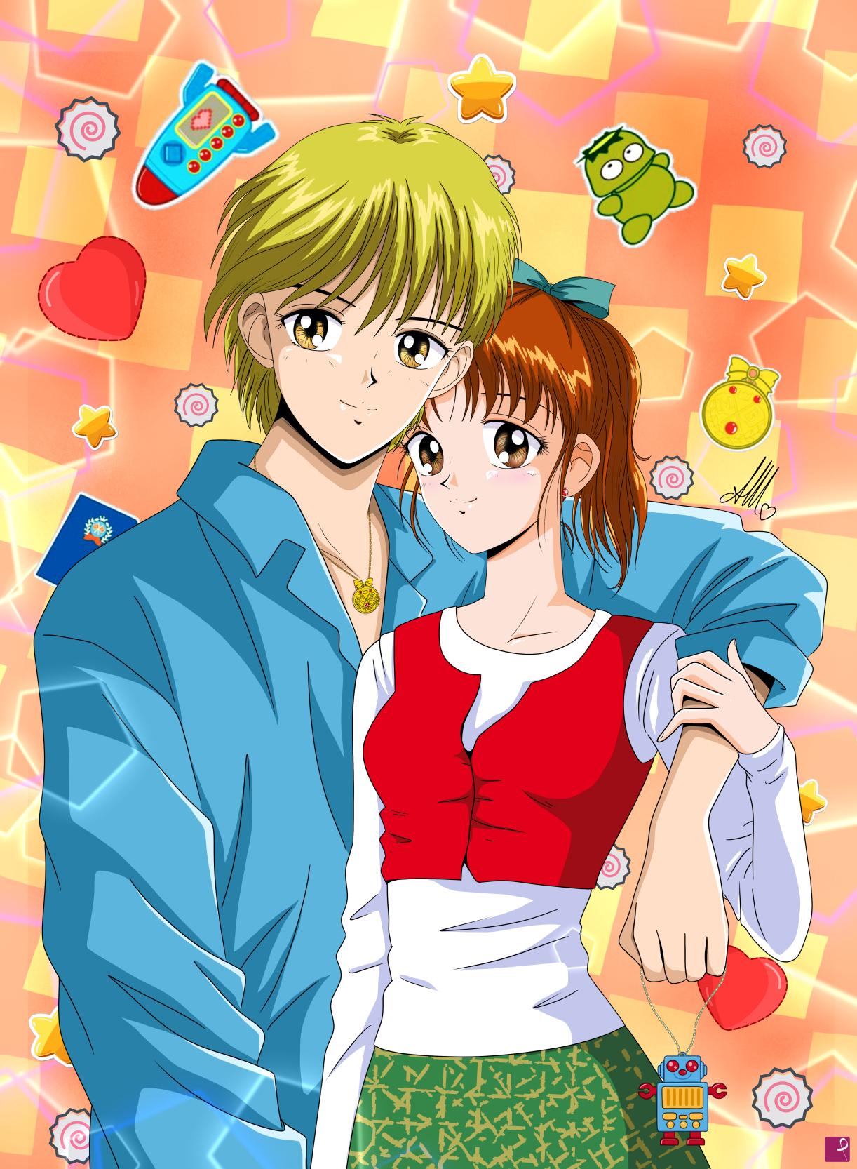 quadri in vendita online - Marmalade Boy A Sweet Embrace — Fanart Yuu & Miki 