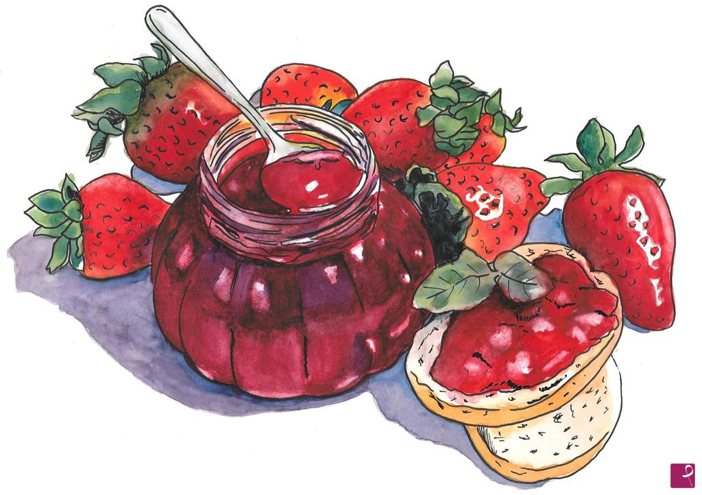 quadri in vendita online - Marmellata di fragole