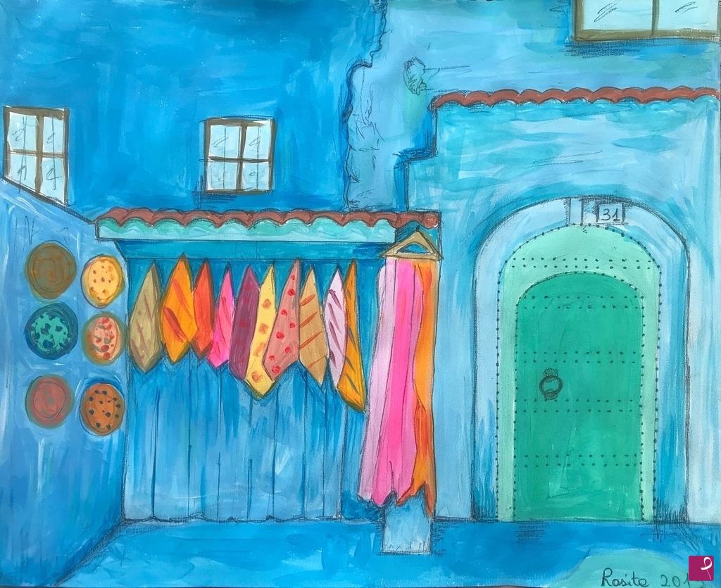 quadri in vendita online - Marocco blu 
