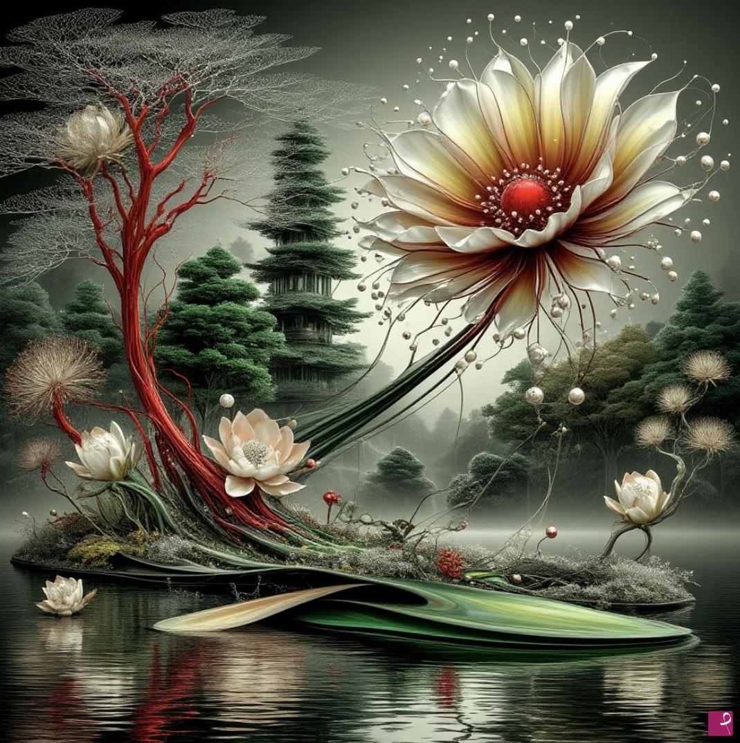 quadri in vendita online - Marsh flower