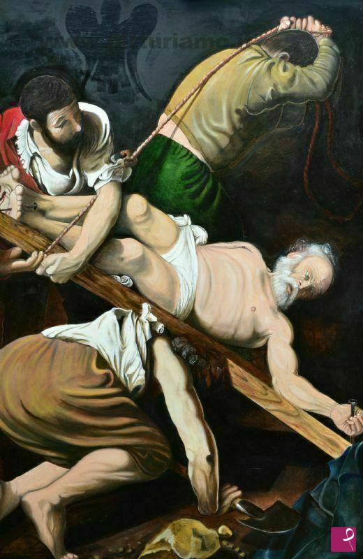 quadri in vendita online - Martirio di San Pietro