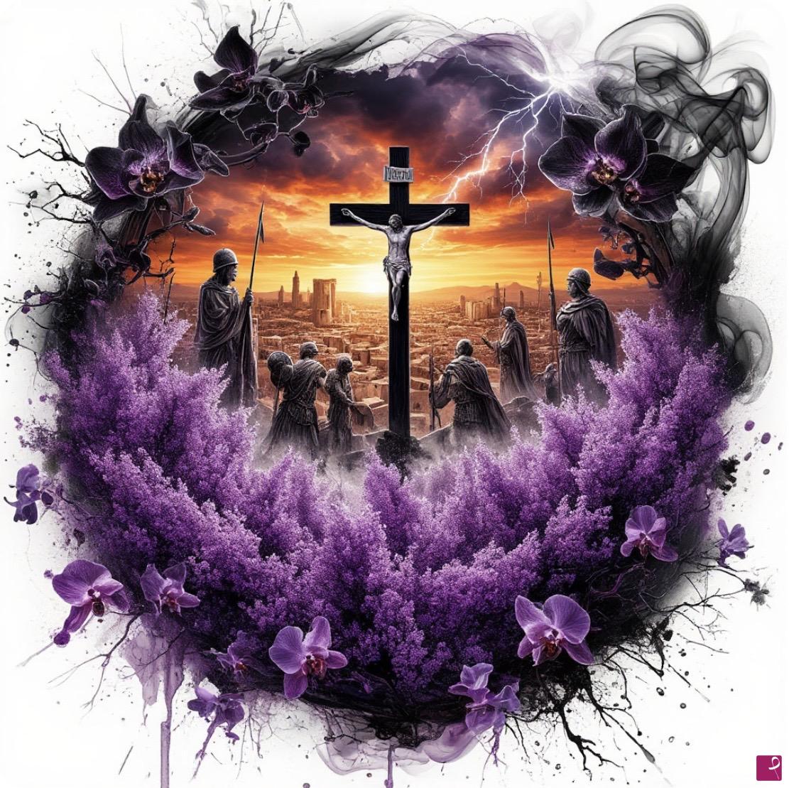 quadri in vendita online - Martyr on the cross