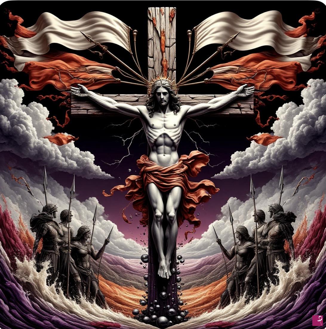 quadri in vendita online - Martyr on the cross