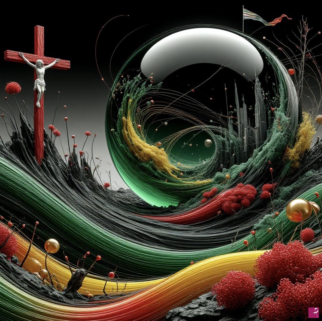 quadri in vendita online - Martyr on the cross