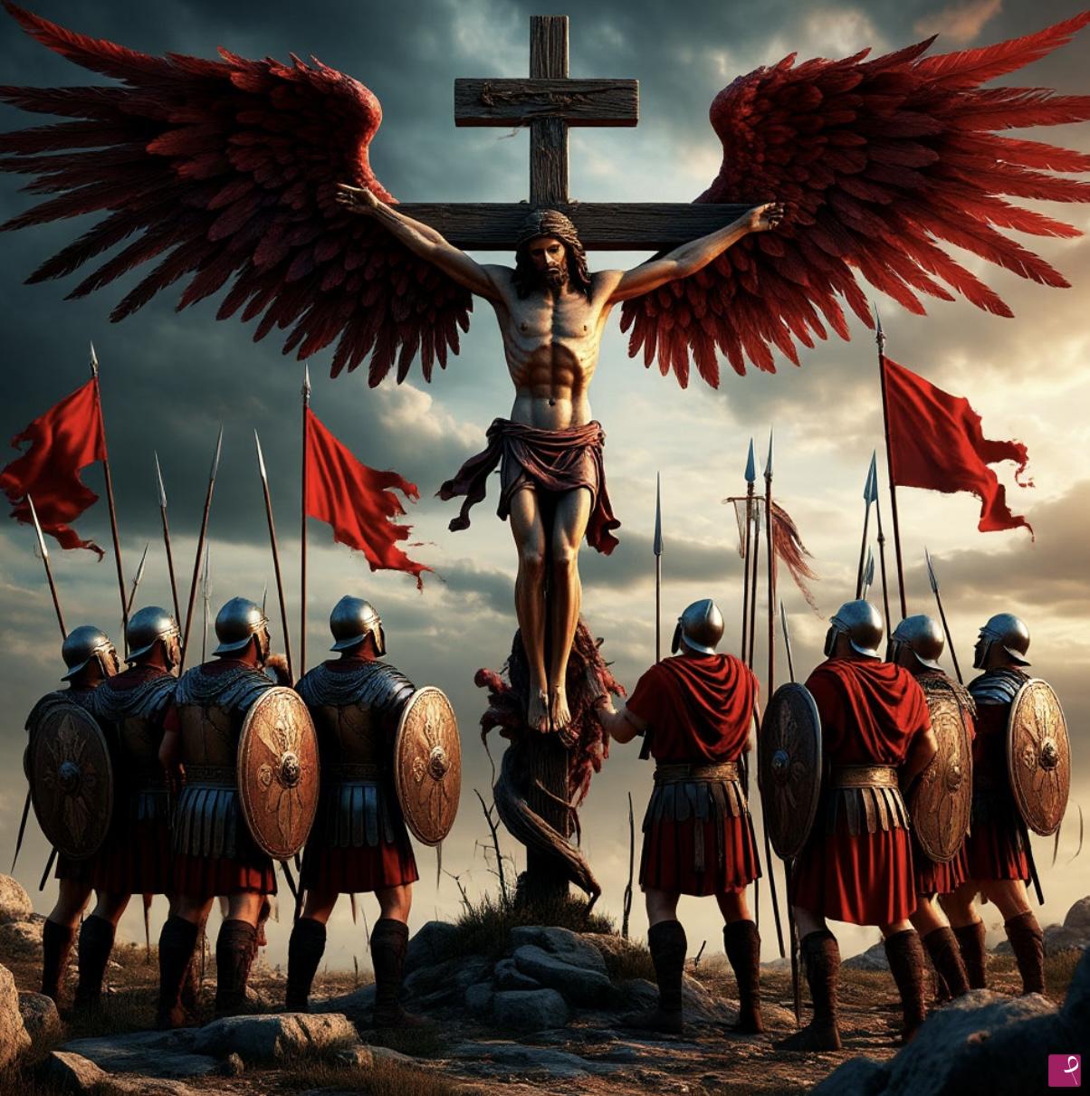 quadri in vendita online - Martyr on the cross2