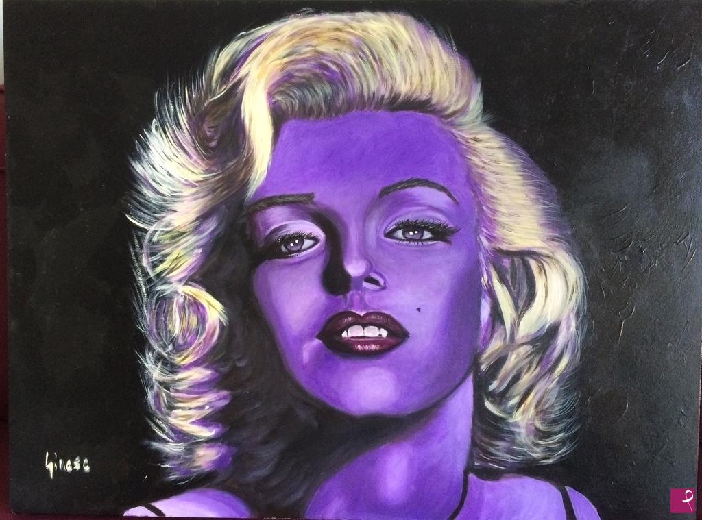 quadri in vendita online - Marylin in purple 
