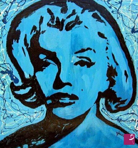 quadri in vendita online - Marylyn in blue