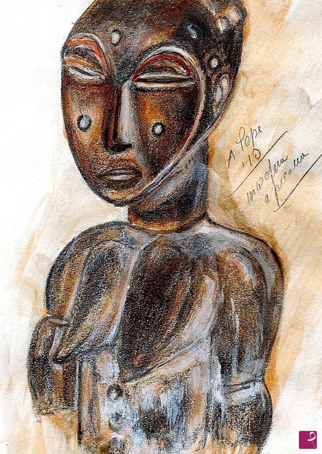 quadri in vendita online - maschera africana
