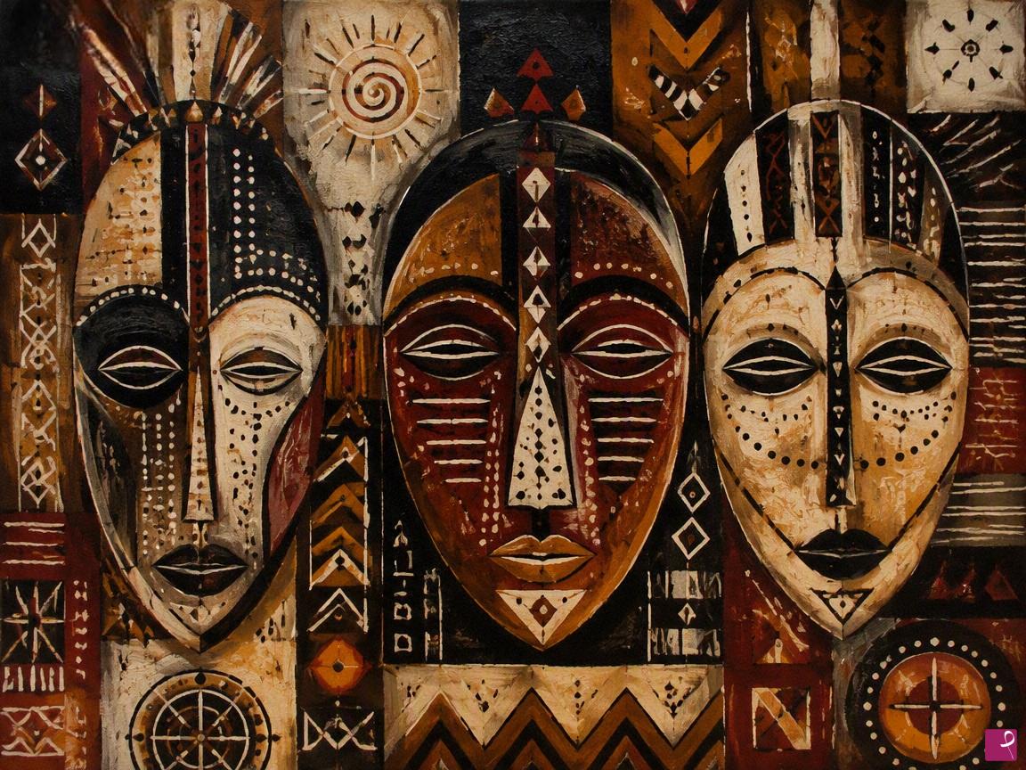 quadri in vendita online - maschera africana