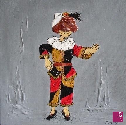quadri in vendita online - Maschera  "Arlecchino" 