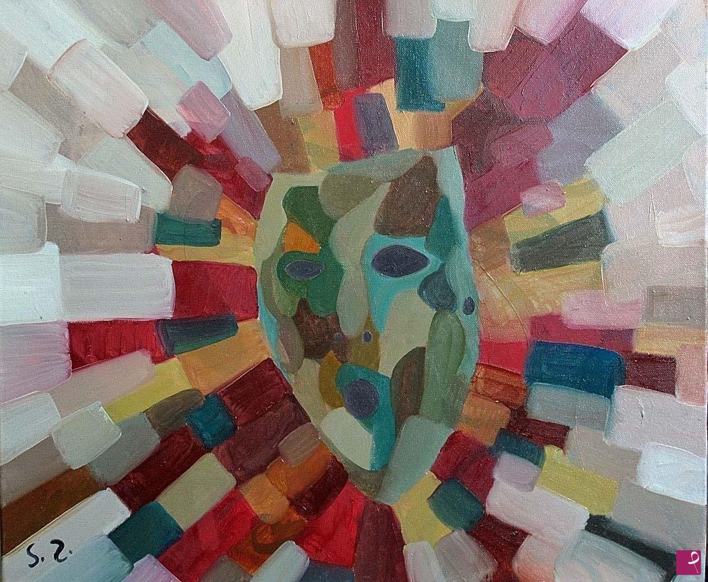 quadri in vendita online - maschera di colori
