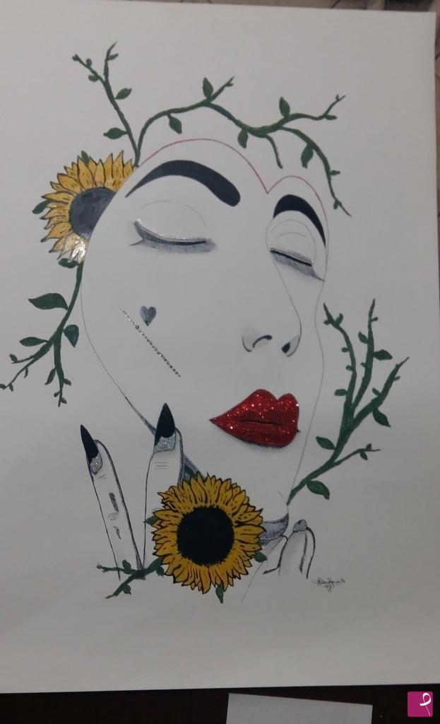 quadri in vendita online - maschera di fiori 