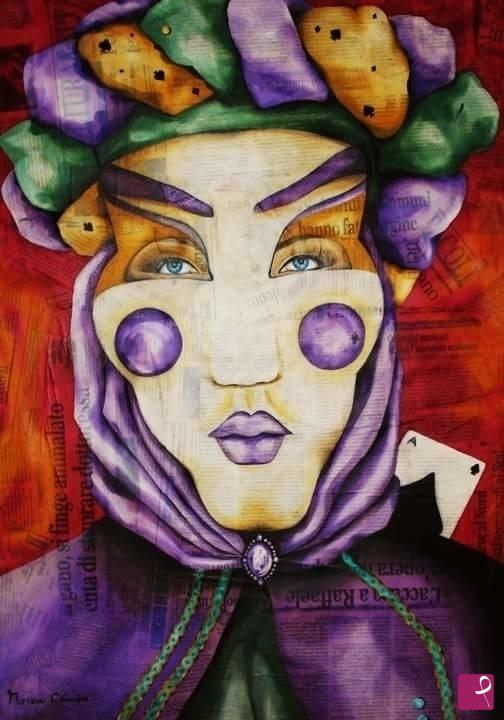 quadri in vendita online - MASCHERA DI PICCHE
