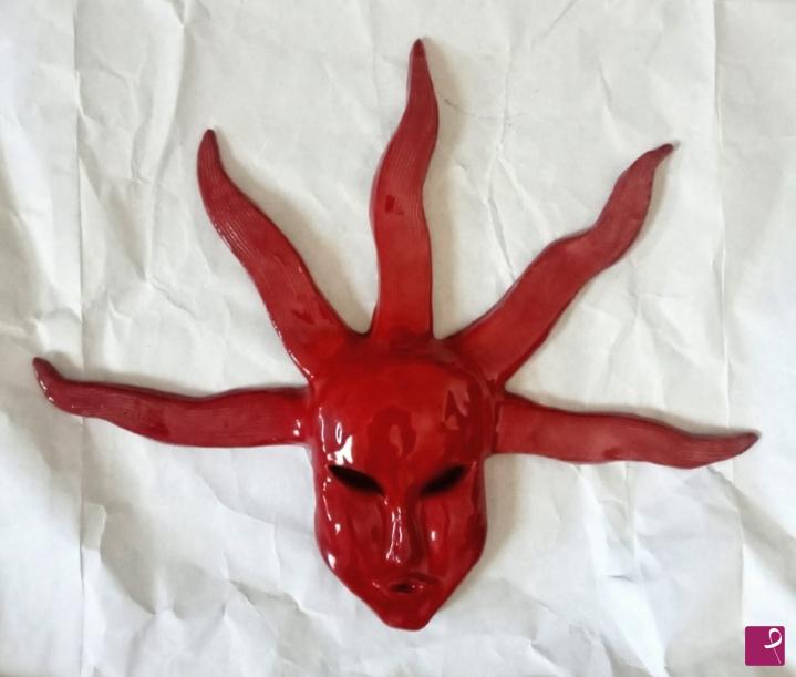 quadri in vendita online - Maschera mitologica (scultura)