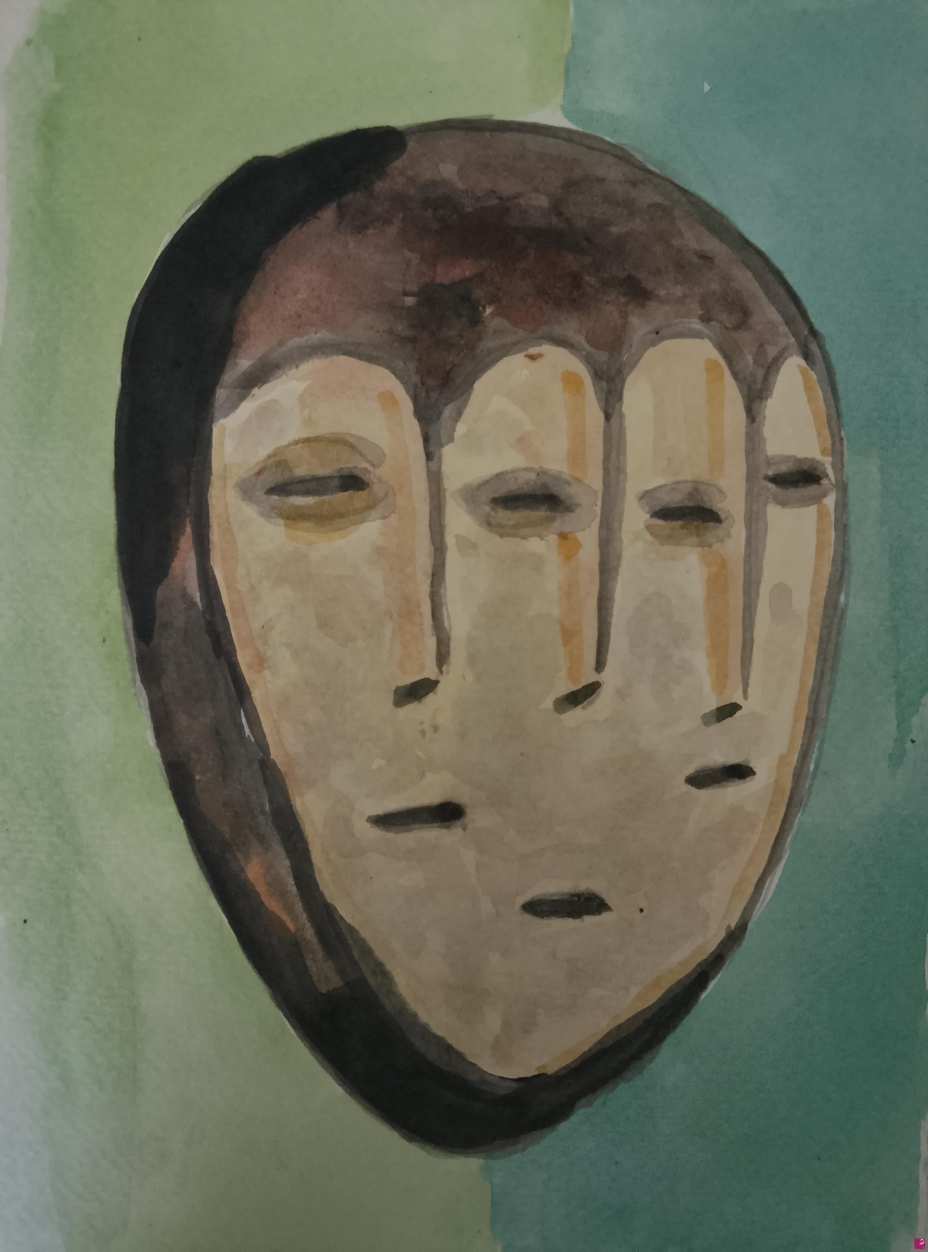quadri in vendita online - Maschera primitiva