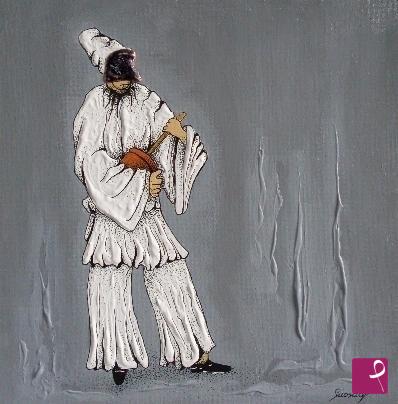 quadri in vendita online - Maschera  "Pulcinella" 