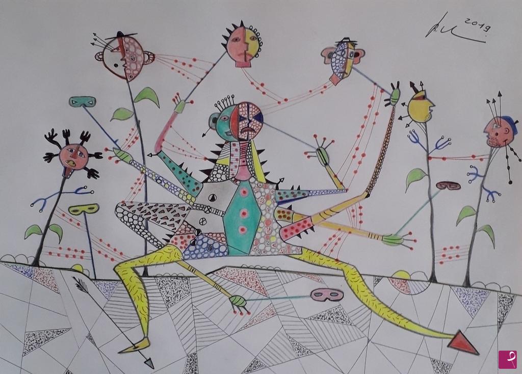 quadri in vendita online - Mascheroni e mascherine - 2019