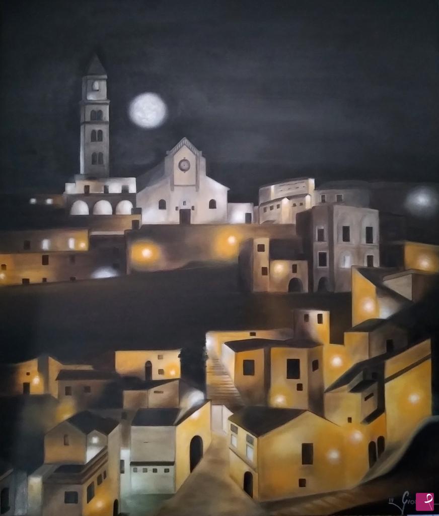 quadri in vendita online - matera by night
