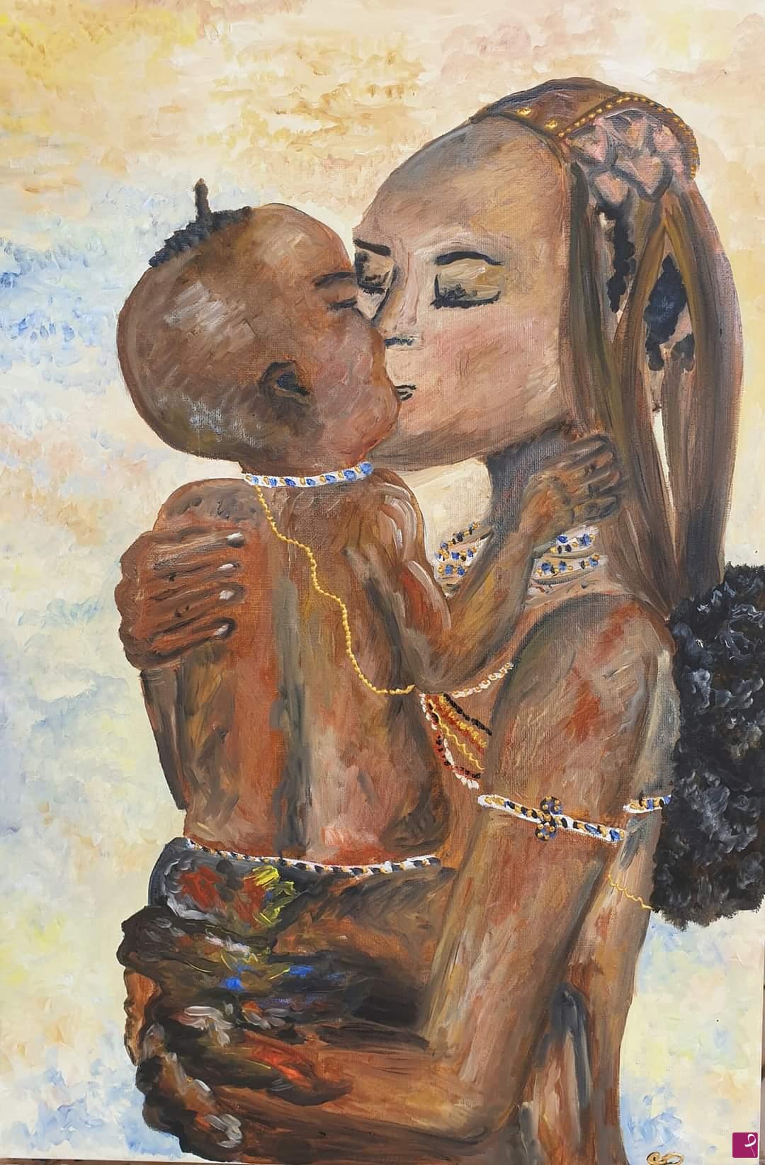 quadri in vendita online - Maternità himba