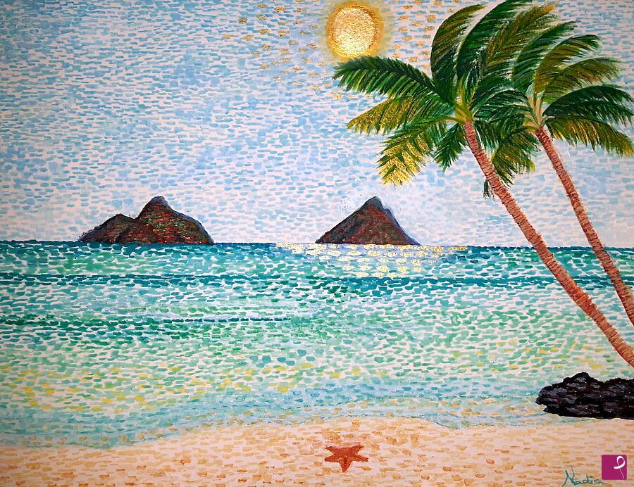 quadri in vendita online - Mattina dorata alle Hawaii