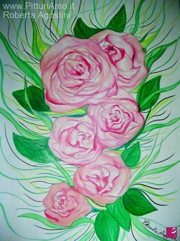 quadri in vendita online - MAZZETTO DI ROSE