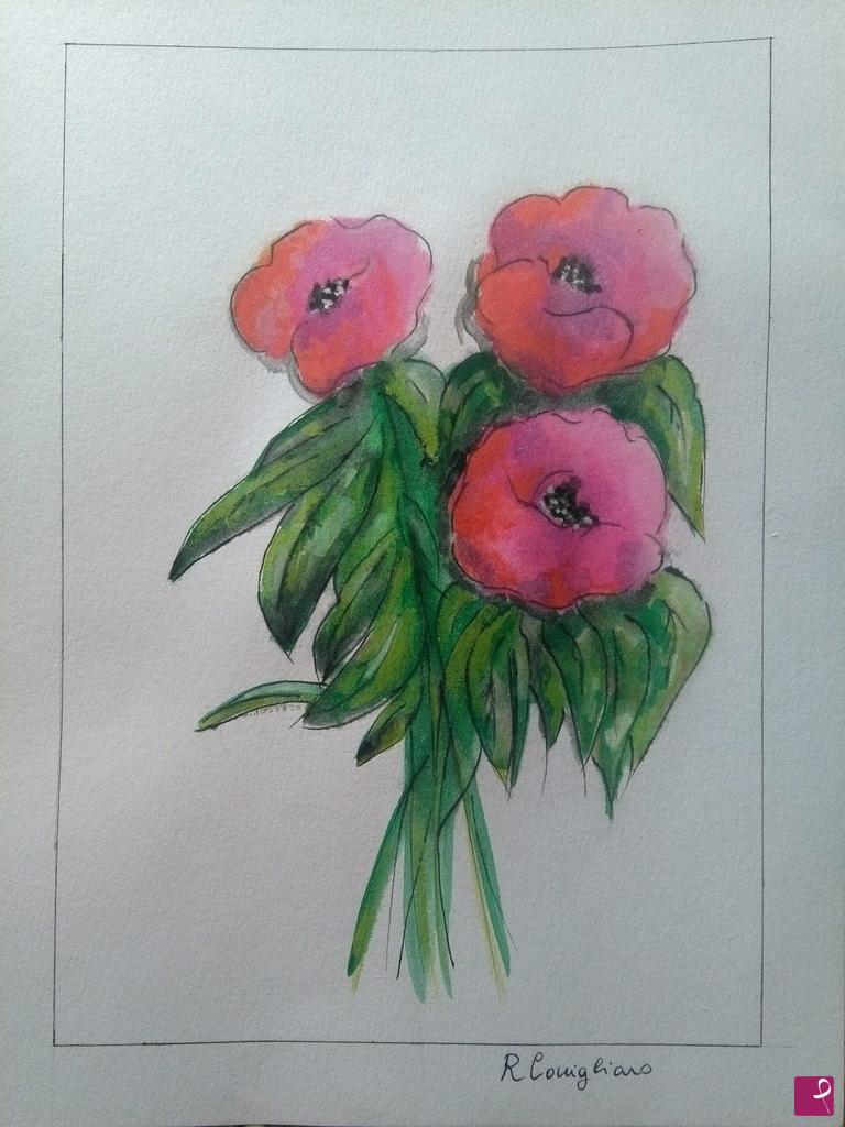 quadri in vendita online - Mazzo di fiori