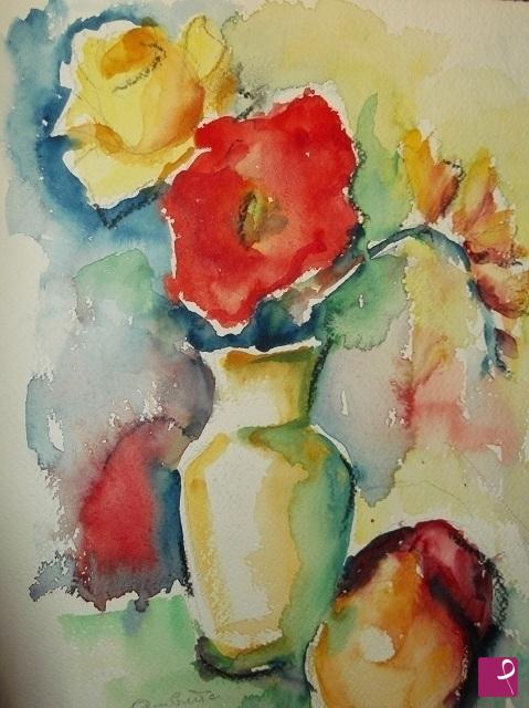 quadri in vendita online - Mazzo di fiori