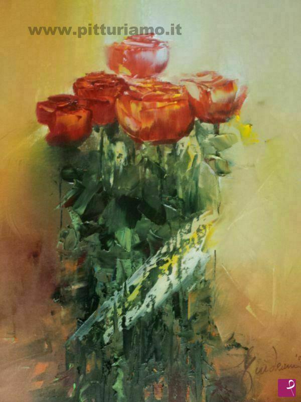 quadri in vendita online - MAZZO DI ROSE
