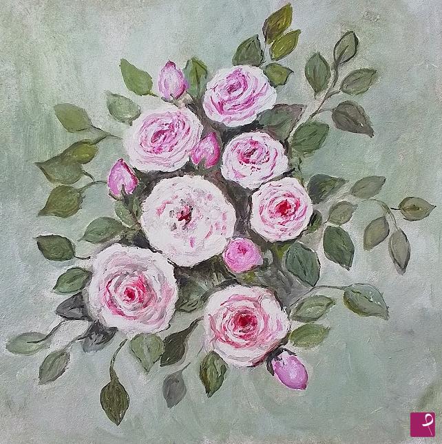 quadri in vendita online - MAZZO DI ROSE