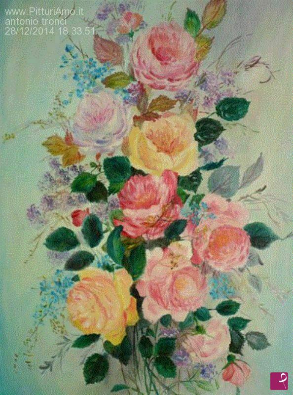 quadri in vendita online - mazzo di rose
