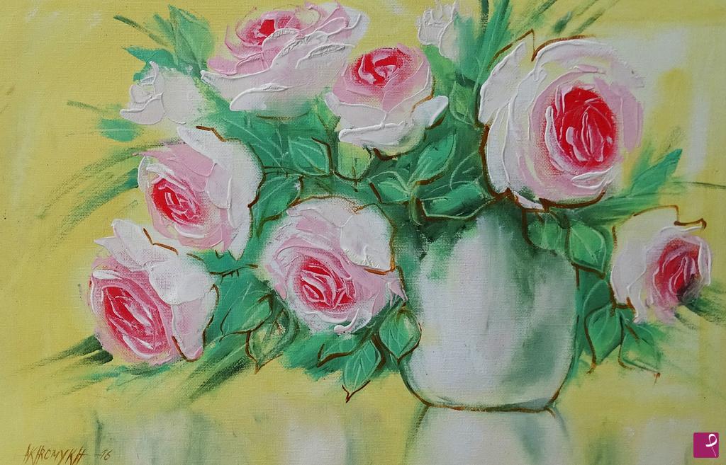 quadri in vendita online - mazzo di rose