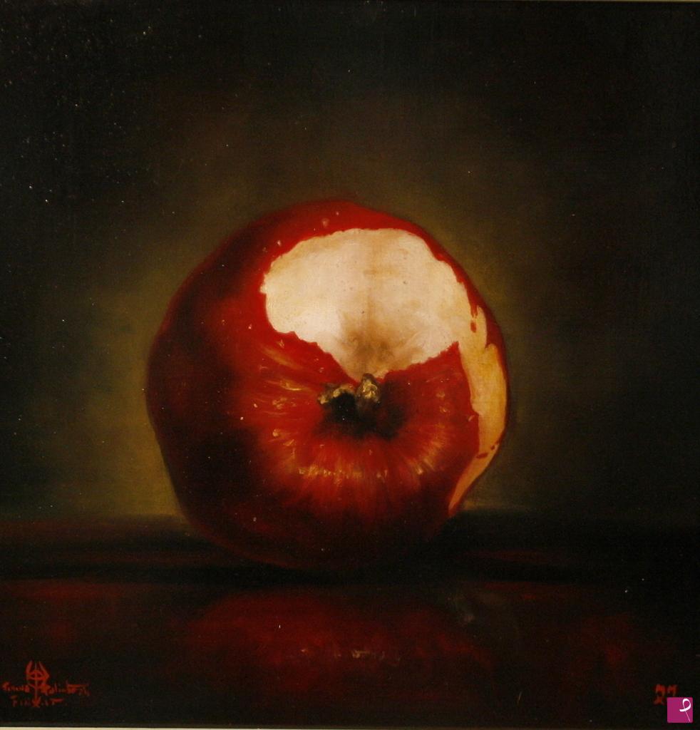 quadri in vendita online - me l ha data eva olio su tavola 35x35 cm 2016