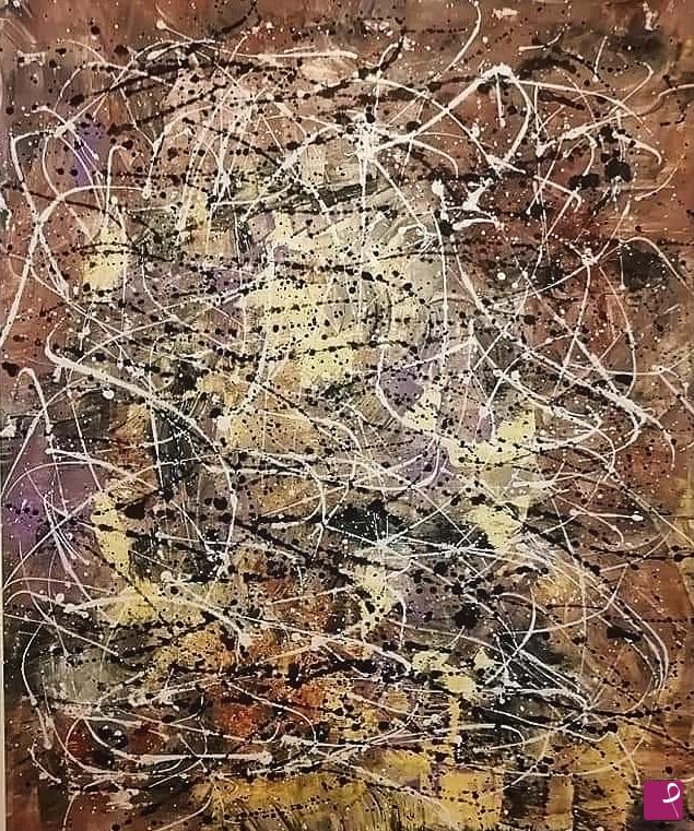 quadri in vendita online - Meccaniche del cosmo 90 x 70 cm quadro moderno dipinto su tela Lovisi Valter 
