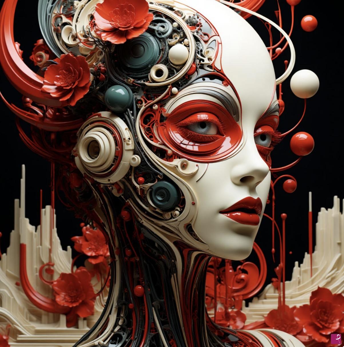 quadri in vendita online - Mechanical girl 