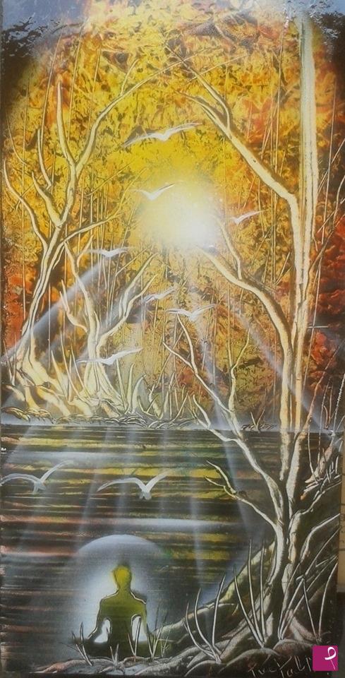quadri in vendita online - MEDITARE NEL BOSCO DEI SOGNI