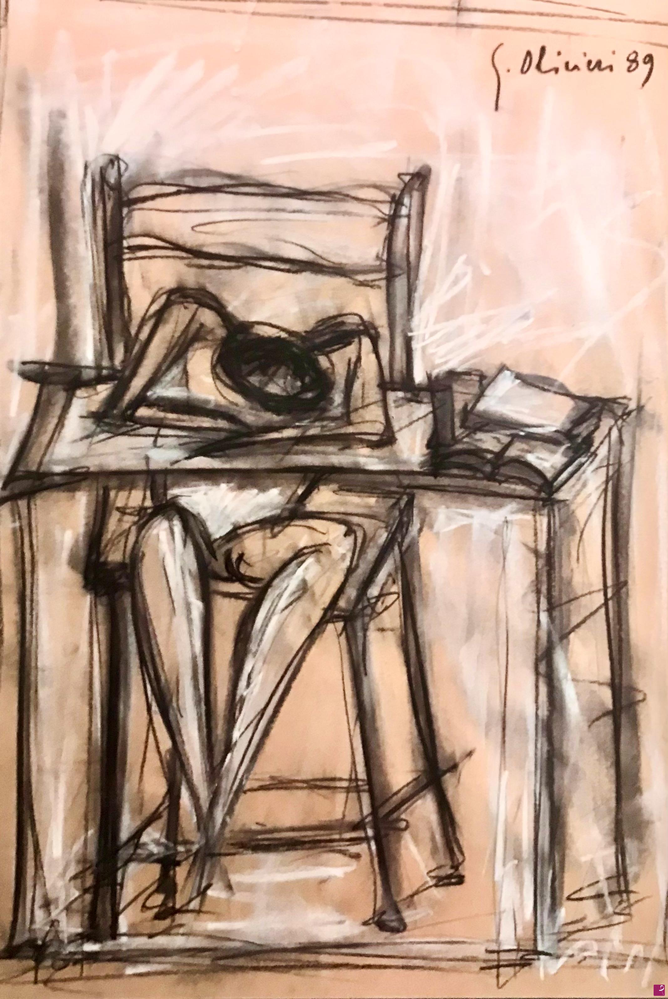quadri in vendita online - MEDITAZIONE DEL POETA - Omaggio alla Letteratura - 1989
