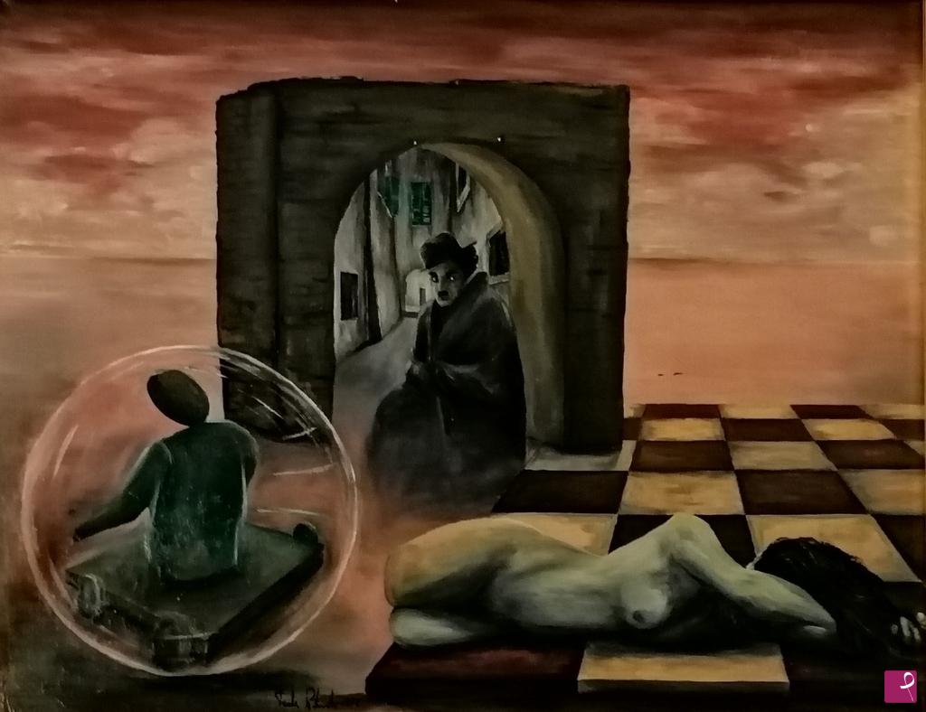 quadri in vendita online - Meditazione sulla prigionia dell'uomo libero
