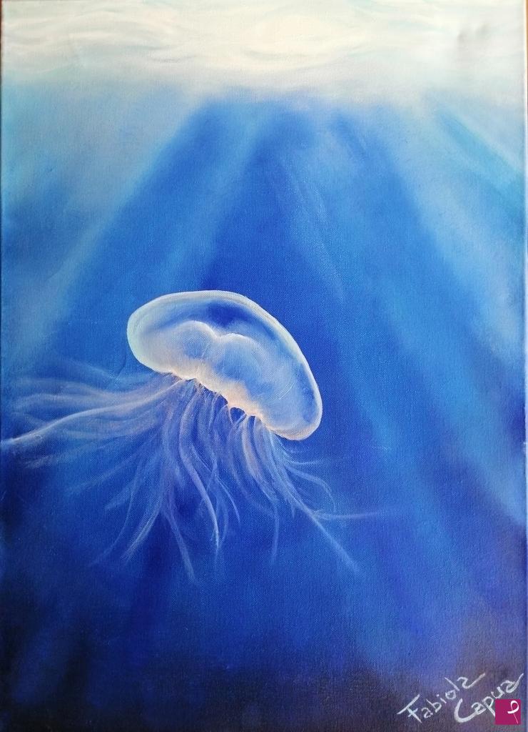 quadri in vendita online - Medusa che anela alla luce - Jellyfish that yearns for light