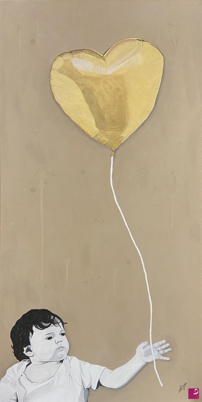 quadri in vendita online - Melissa with Balloon