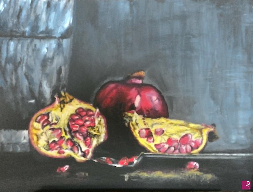 quadri in vendita online - melograni in penombra
